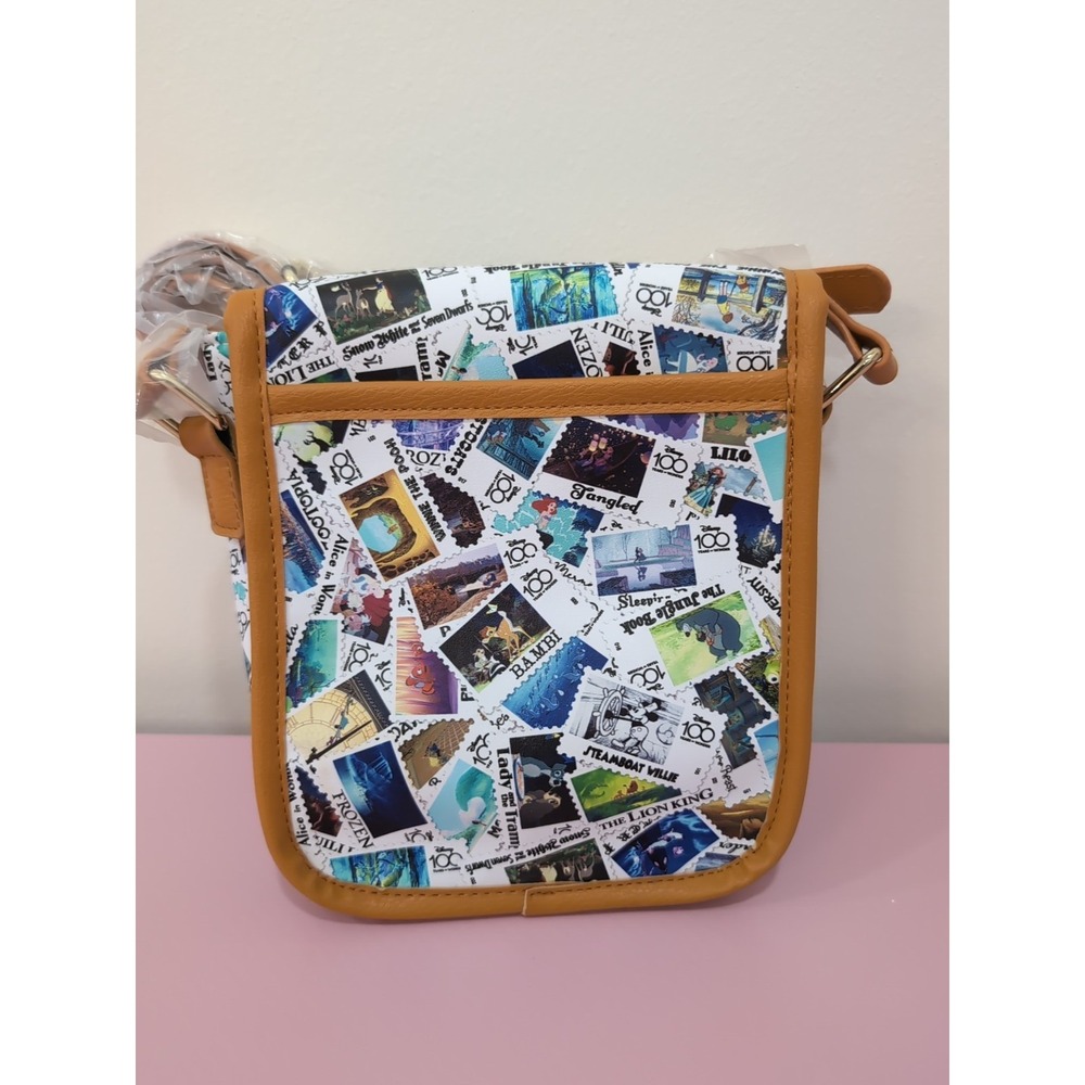 NWT Buckle-Down Disney D100 Anniversary Stamp Print Crossbody Bag Vegan Leather‎ - Picture 6 of 9